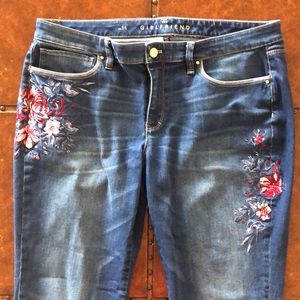 WHBM embroidered jeans size 14